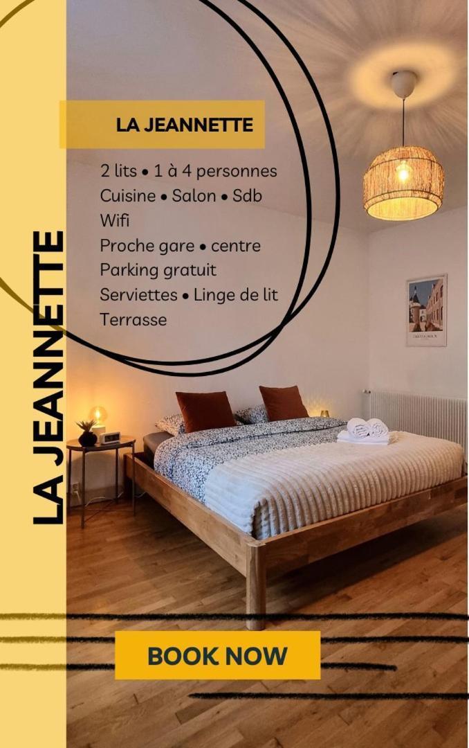 La Jeannette - Proche Gare-Centre, 2 Lits, Terrasse Villa Châteauroux Eksteriør bilde